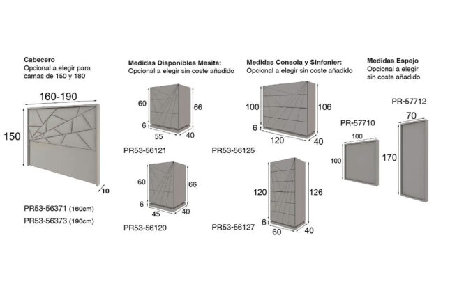 Dormitorio Matrimonio MX60 de Franco Furniture