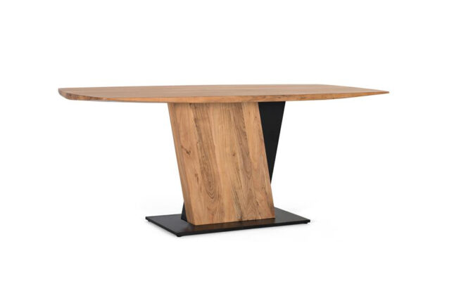 Mesa de comedor fabricada en madera de acacia