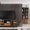 MUEBLE DE TV CON EXTRUCTURA DE METAL Y FRONTALES DE MADERA DE MANGO GINER & COLOMBER