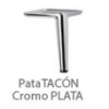 Pata Tacón Cromo Plata