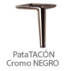 Pata Tacón Cromo Negro