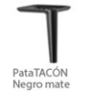 Pata Tacón Negro Mate