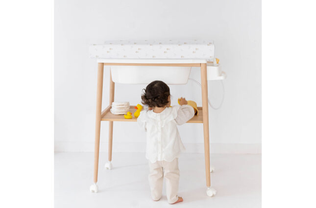 Smart Mueble bañera cambiador con ruedas