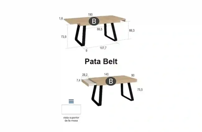 mesa comedor extensible secret